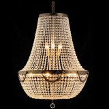 Cumpara ieftin Candelabru sticla transparenta, fier maro &Oslash; 60x85/200 cm E14/max 12x40W