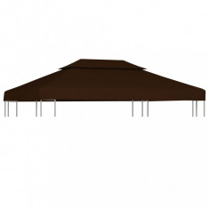 Acoperiș de pavilion, 2 niveluri, maro, 4x3 m, 310 g/m²