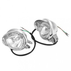 Set Proiectoare Moto Chooper Ceata Cromate 4'