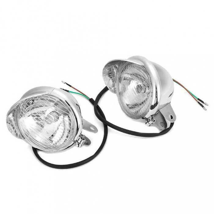 Set Proiectoare Moto Chooper Ceata Cromate 4&#039;
