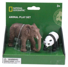 National Geographic Set 2 figurine - Elefant si Urs Panda NTS01005 foto