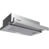 Hota telescopic NHO-T6001MX, 1 motor, 2 filtre aluminiu, lampa led, 500m3, 2 trepte de putere, inox