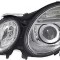 Far Mercedes Clasa E (W211) 06.2006-12.2009, Stanga, tip bec D1S+H7+PY21W+W5W, fara bec xenon; fara balast; fara cablaj bec xenon, cu motoras reglare