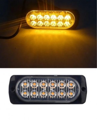 12 Led 12v 24v Lumina de intermitenta stroboscopica subtire foto