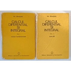 CALCUL DIFERENTIAL SI INTEGRAL , VOL. I - II de GHEORGHE SIRETCHI , Bucuresti 1985 , COTOR LIPIT CU SCOCH