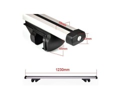Set 2 bare portbagaj transversale din aluminiu, cu cheie compatibile Mitsubishi Outlander II 2006-2012