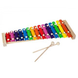 Cumpara ieftin Instrument muzical pentru copii,Xilofon din lemn cu 15 note - Multicolor