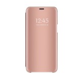 Husa Samsung, Galaxy J4 Plus 2018, J415, Clear View Flip Mirror Stand, Rose, ALC MOBILE