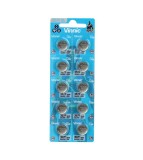 10x Vinnic 357/SR44W/G13 1.55V Silver Oxide baterie pentru ceas-Conținutul pachetului 1x Blister