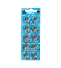 10x Vinnic 357/SR44W/G13 1.55V Silver Oxide baterie pentru ceas-Conținutul pachetului 1x Blister