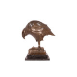 Cap de vultur- statueta din bronz pe soclu din marmura BE-10, Animale