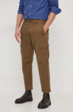 BOSS Orange pantaloni bărbați, culoarea verde, cu fason cargo 50508245