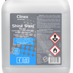 Clinex Shine Steel, 5 Litri, Solutie Pt. Curatare, Intretinere Suprafete Otel Inoxidabil