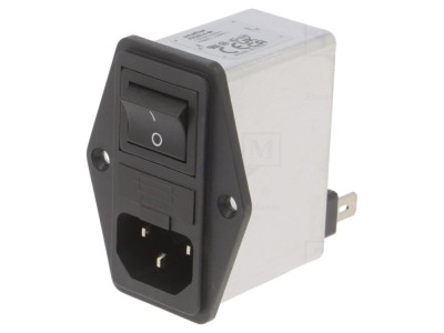 Conector alimentare AC C14, 4A 250VAC foto