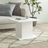 Masuta cafea vidaXL, 55.5x55.5x40 cm, lemn prelucrat, alba. Măsuță living moderna