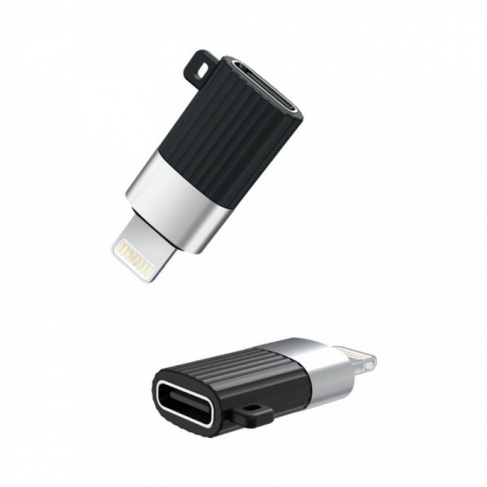 Adaptor conector XO Type C la Lightning (compatibil Iphone) Cod: NB149-D Automotive TrustedCars