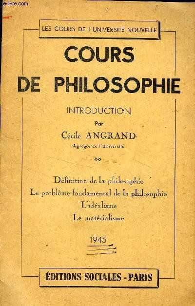 Cours de philosophie / Cecile Angrand