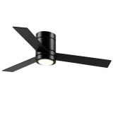 HOMCOM Ventilator de tavan 2 &icirc;n 1 cu lumina LED 3 viteze silentios - telecomandă - diametru 112 cm, negru | Aosom Romania