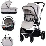Cumpara ieftin Carucior Chipolino Aurora 3 in 1 platinum