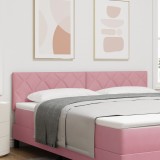 vidaXL Cap de pat LED cu design de blocuri diamantate, roz, de 180 cm