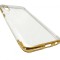 Husa silicon Forcell New Electro transparenta cu margini electroplacate aurii pentru Samsung Galaxy A30s / A50