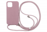 Cumpara ieftin Husa din silicon Xingting EU pentru iPhone 11 Pro cu snur, auriu roz - RESIGILAT