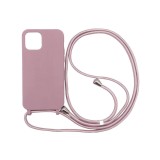Husa din silicon Xingting EU pentru iPhone 11 Pro cu snur, auriu roz - RESIGILAT
