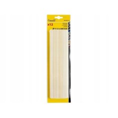 Baton silicon pentru pistol lipit, transparent, 12 buc, 11x250 mm