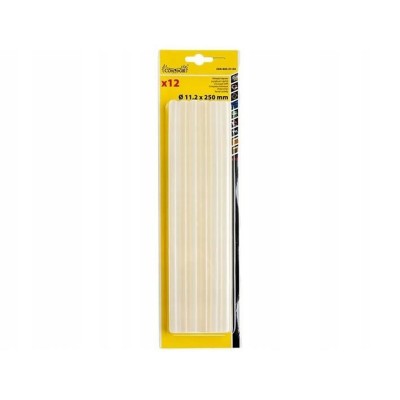 Baton silicon pentru pistol lipit, transparent, 12 buc, 11x250 mm foto
