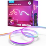 Banda LED RGB inteligenta pentru interior Govee Neon H61D5301, 220 - 240 V, 48 W, lumina multicolora, cu adaptor si controler, IP20, 5 m