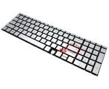Tastatura HP Argintie 9Z.NHBBC.101 iluminata layout US fara rama enter mic, PK132UR1A00 iluminata layout US