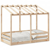 VidaXL Acoperiș pat de copii, 80x160 cm, lemn masiv de pin