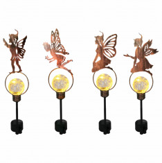 Lampa solara, cu figurina metalica, H 58 cm, diverse modele foto