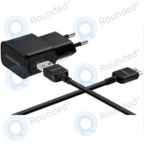 &Icirc;ncărcător de călătorie Samsung USB 2000mAh incl. Cablu de date USB 3.0 21 pini negru EP-TA12EBEQGWW + ET-DQ11Y1BE