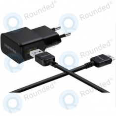 Încărcător de călătorie Samsung USB 2000mAh incl. Cablu de date USB 3.0 21 pini negru EP-TA12EBEQGWW + ET-DQ11Y1BE