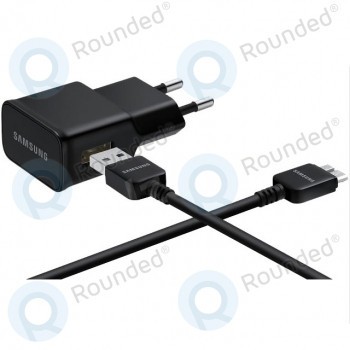 &amp;Icirc;ncărcător de călătorie Samsung USB 2000mAh incl. Cablu de date USB 3.0 21 pini negru EP-TA12EBEQGWW + ET-DQ11Y1BE foto