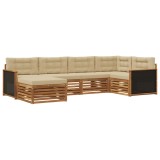 vidaXL Set de canapele de exterior cu pernă 6 pcs Natural și Bej 3383556