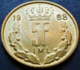 Cumpara ieftin Moneda 5 FRANCI - LUXEMBURG, anul 1988 *cod 2667 B, Europa