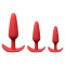 Set dildo Silicone Plugs 3pcs Red