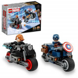 LEGO&reg; Super Heroes - Motocicletele lui Black Widow si Captain America 76260, 130 piese
