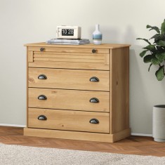 vidaXL Comodă cu sertare VIGO, 80x40x76 cm, lemn masiv de pin