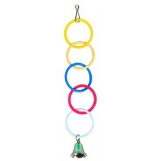 Jucarie cercuri &amp; clopotel pentru pasari