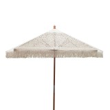 Cumpara ieftin Umbrela stil mileu Brilie lemn-macrame D2.70x2.60m ecru