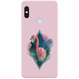 Husa silicon pentru Xiaomi Mi A2 Lite, Flamingo With Sunglass