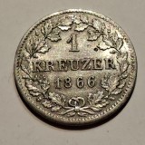 Germania Bavaria 1 kreuzer 1866 argint Ludvic ll, Europa