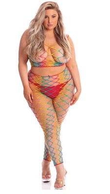 Set Lenjerie 2 Piese Roy G. Biv Multicolor Plus Size foto