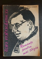Romanțe pentru mai t&acirc;rziu - Ion Minulescu