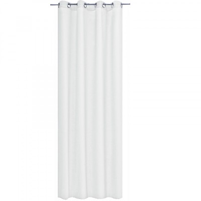 Draperie opaca Stella cu inele Jemidi, 140 x 245 cm, Alb, Poliester, 55283.02.01 foto
