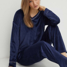 United Colors of Benetton pijama femei, culoarea albastru marin
