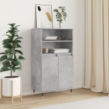 vidaXL Dulap &icirc;nalt, gri beton, 60x36x110 cm, lemn compozit